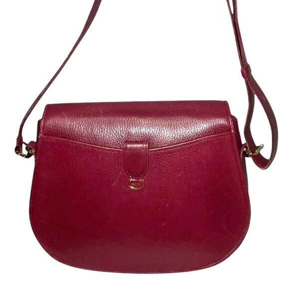 Cartier Vintage Must De Cartier Burgundy Saddle Crossbody Bag W/Dust bag - Picture 3 of 16